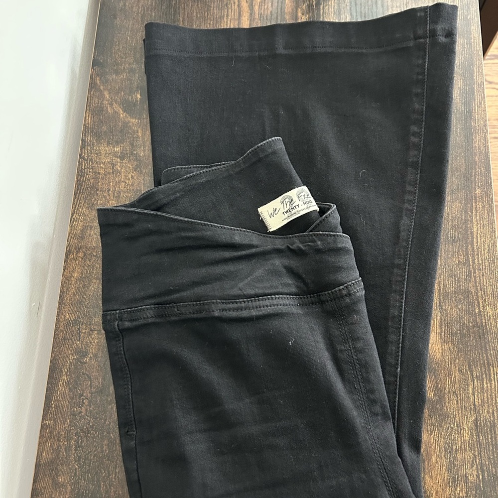 EUC We the Free Black SuperFlare Jeans